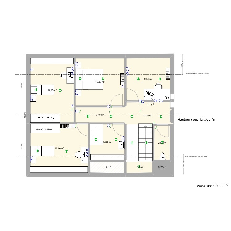 GOUVIEUX R+1 elec. Plan de 0 pièce et 0 m2