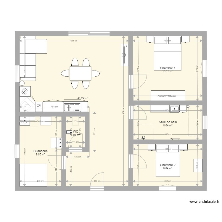 Maison. Plan de 0 pièce et 0 m2