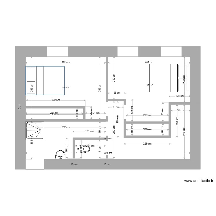 1er ETAGE LOG 1 SDE COURS. Plan de 0 pièce et 0 m2