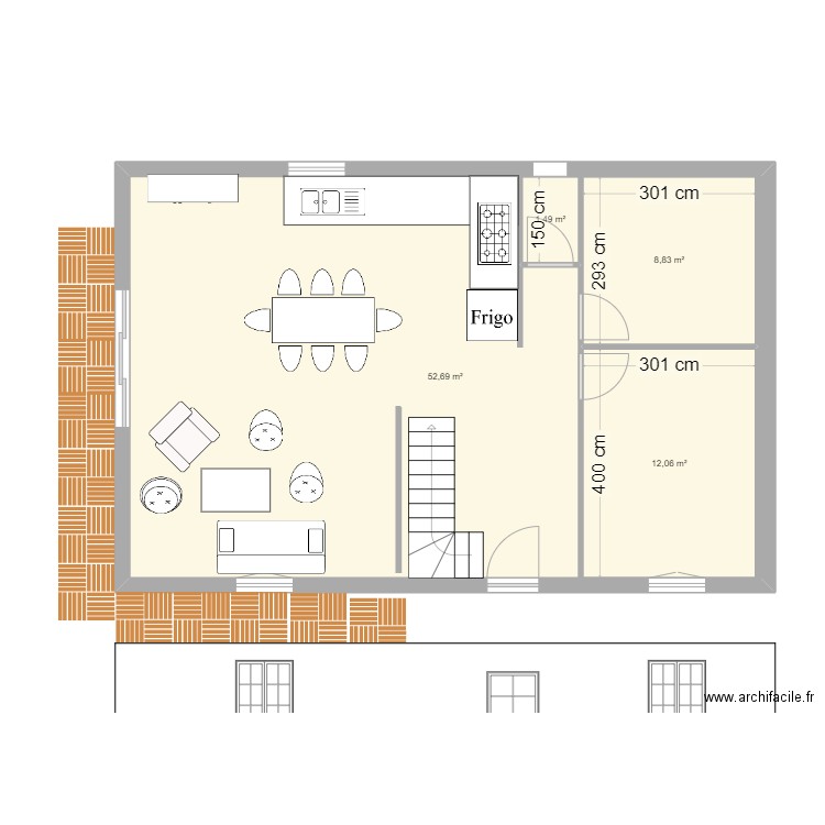 B33. Plan de 4 pièces et 99 m2