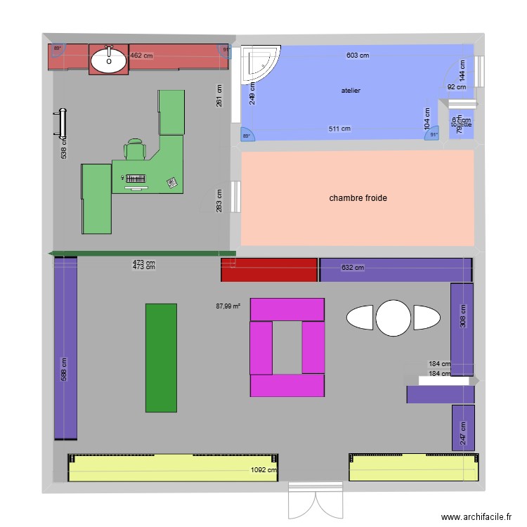 boutique chlo. Plan de 4 pièces et 118 m2