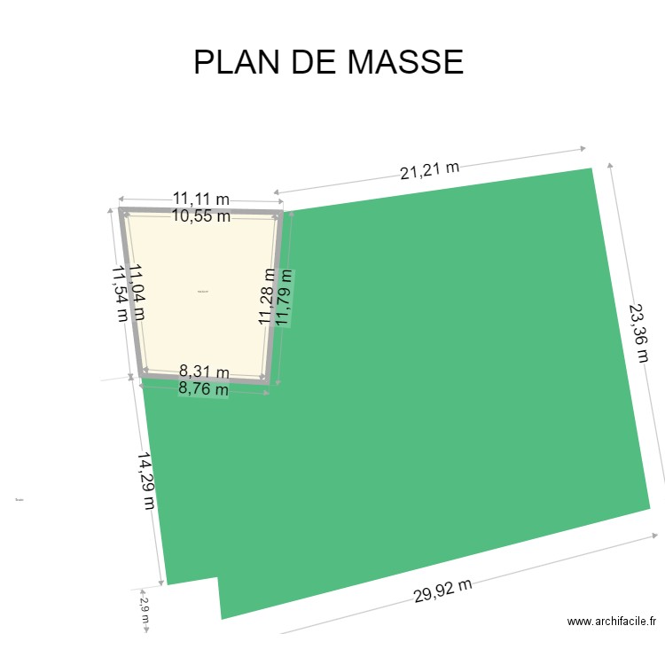 PLAN DE MASSE. Plan de 0 pièce et 0 m2