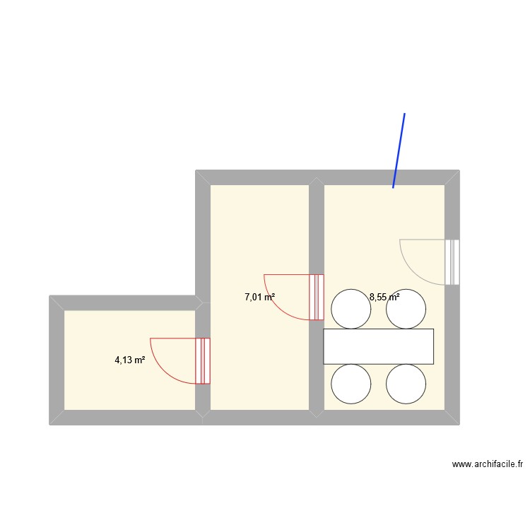 cabane sylvere1. Plan de 3 pièces et 20 m2