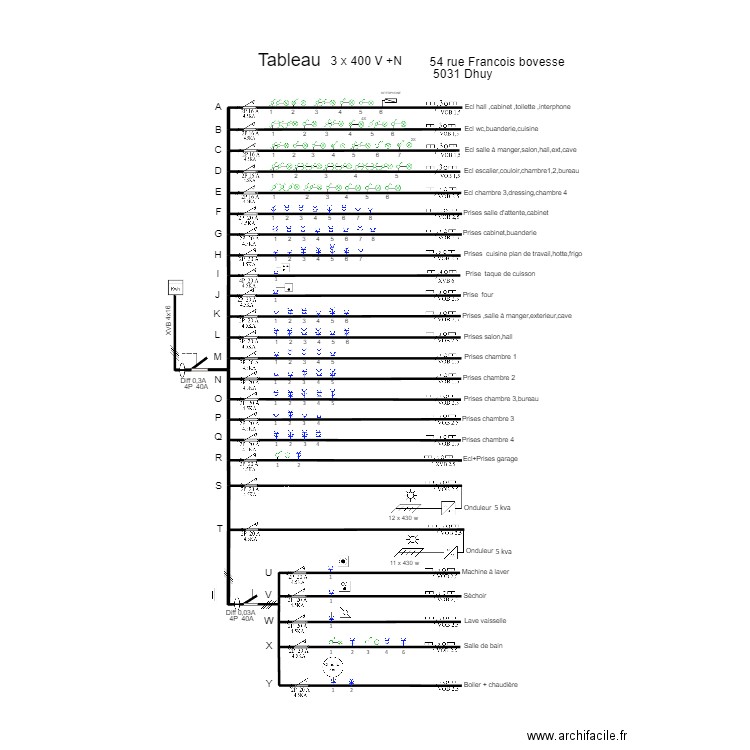 TABLEAU Dhuy. Plan de 0 pièce et 0 m2