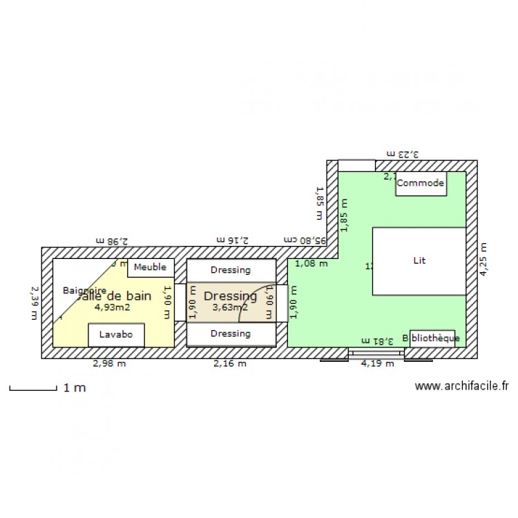 Suite parentale. Plan de 0 pièce et 0 m2