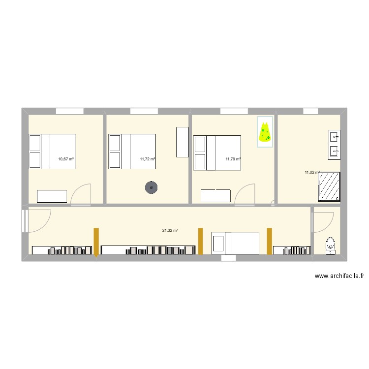 salle de chasse . Plan de 0 pièce et 0 m2