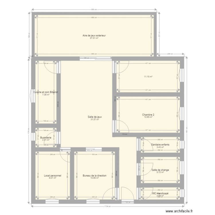 Plan de créche. Plan de 0 pièce et 0 m2