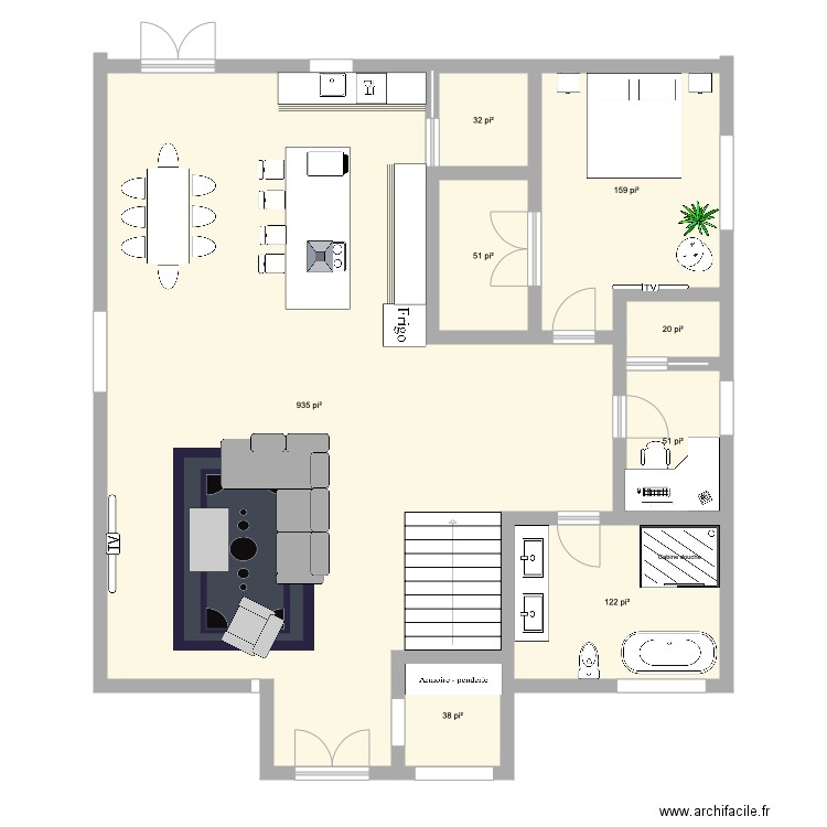 maison. Plan de 0 pièce et 0 m2