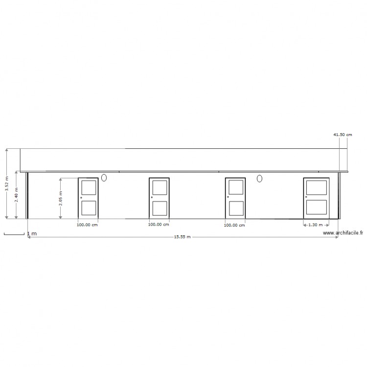 Sanitaire face avant 2. Plan de 0 pièce et 0 m2