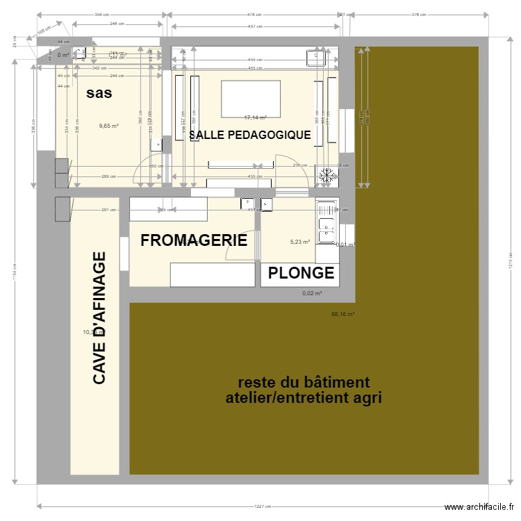 fromagerie crémerie. Plan de 0 pièce et 0 m2