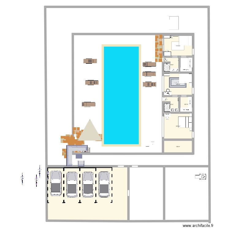 maison de rêve. Plan de 8 pièces et 145 m2