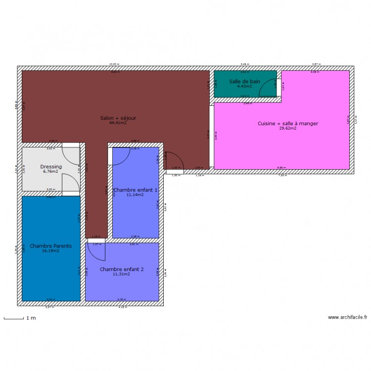 Maison 1. Plan de 0 pièce et 0 m2