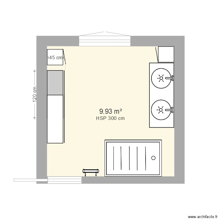 salle de bain - Plan dessiné par bebert74