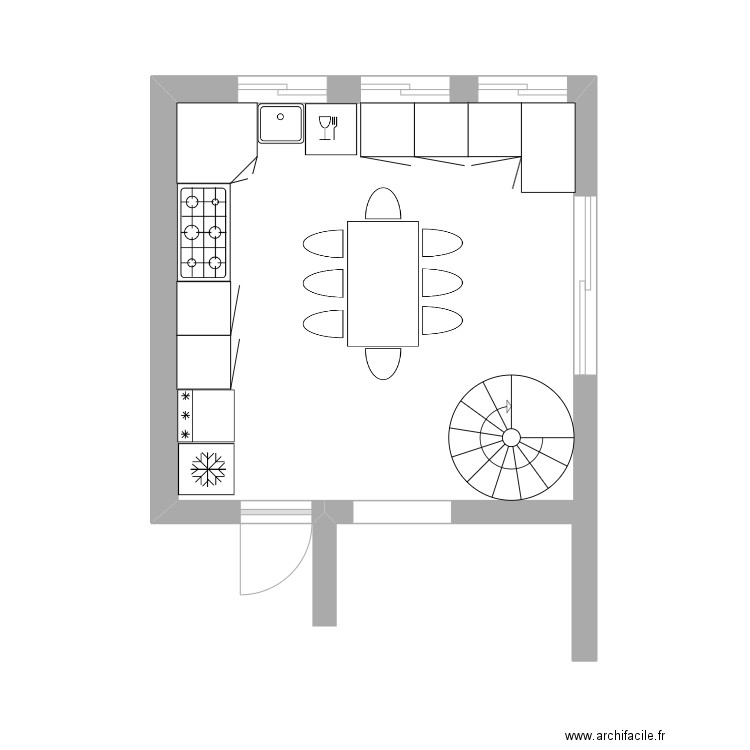 extension. Plan de 0 pièce et 0 m2