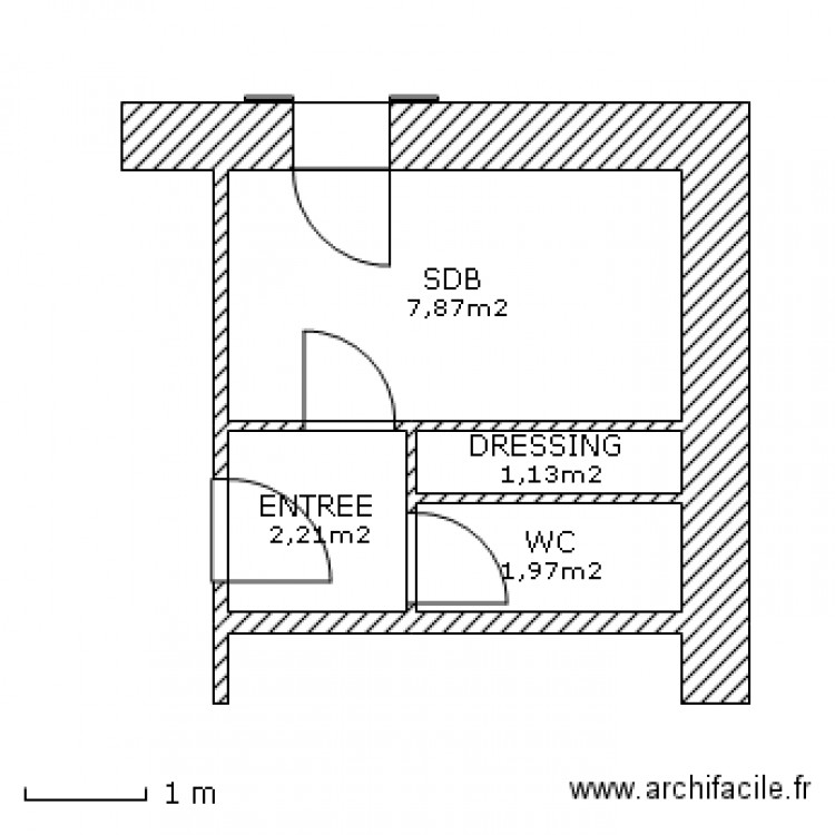 LA ROCHE SDB 1ET DETAIL. Plan de 0 pièce et 0 m2