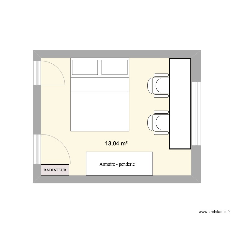 ch1. Plan de 1 pièce et 13 m2