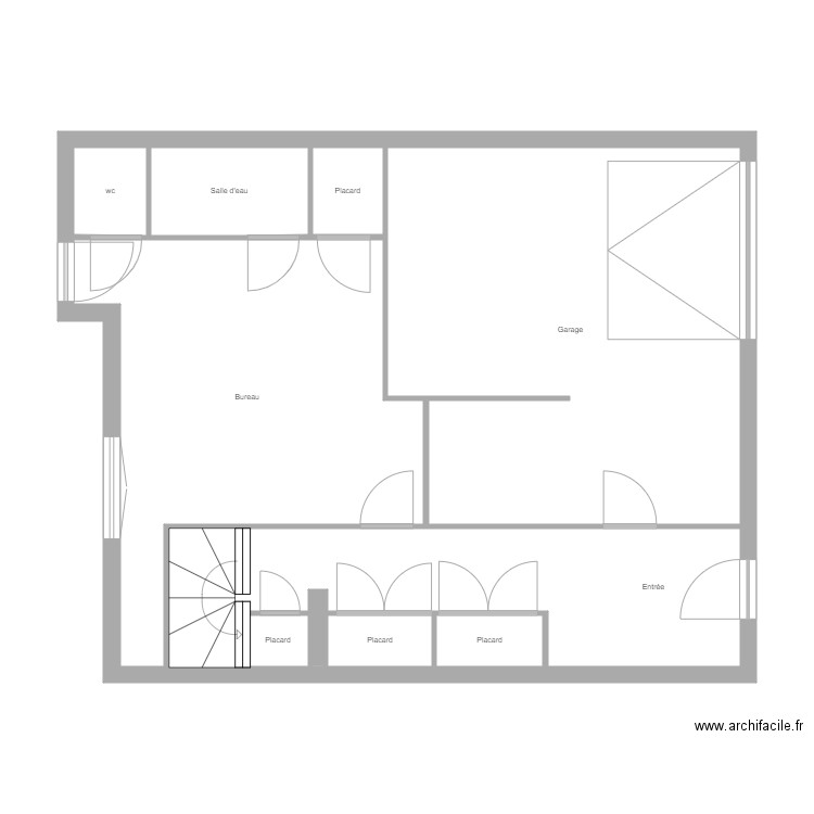 Maison niv 0. Plan de 10 pièces et 73 m2