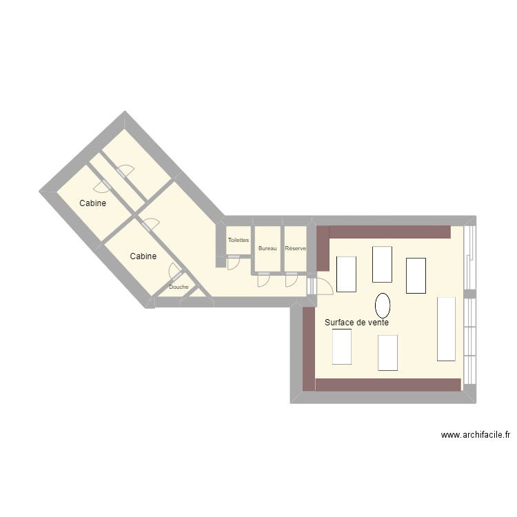 Chelssea Sokolovski. Plan de 9 pièces et 21 m2