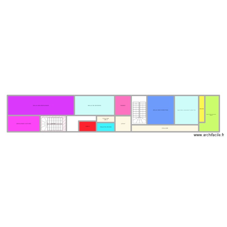 ARAGON 2. Plan de 14 pièces et 114 m2