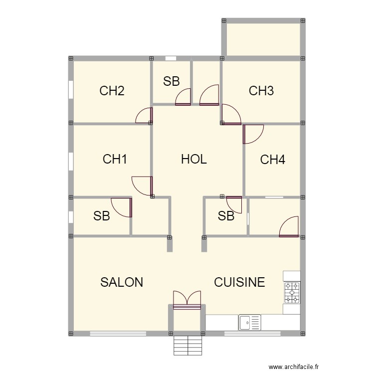 plan 2. Plan de 12 pièces et 173 m2