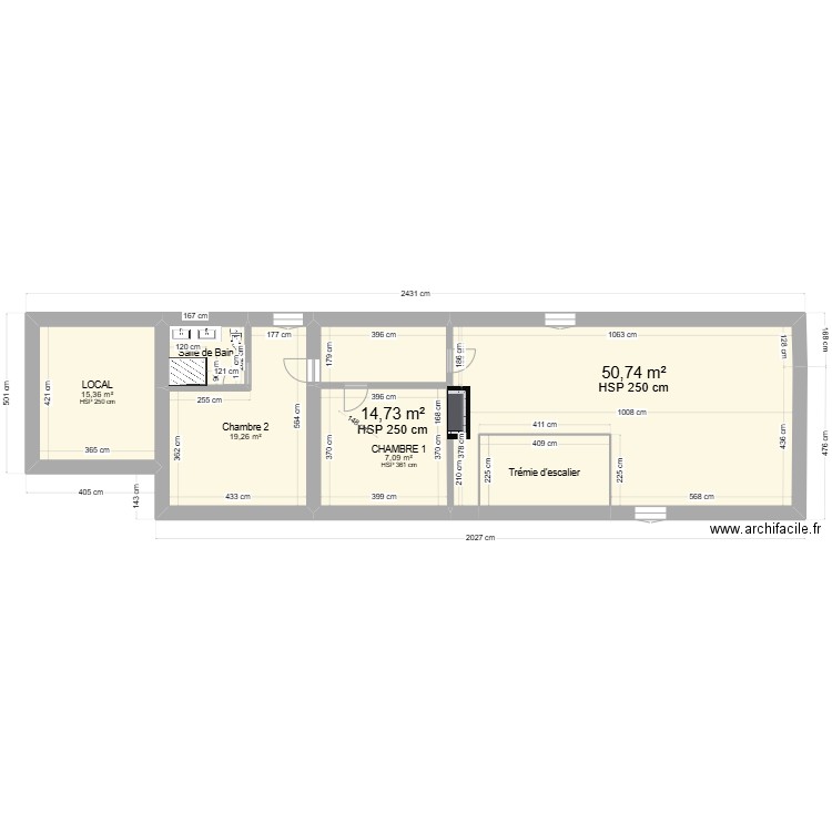 Etage 1. Plan de 18 pièces et 851 m2