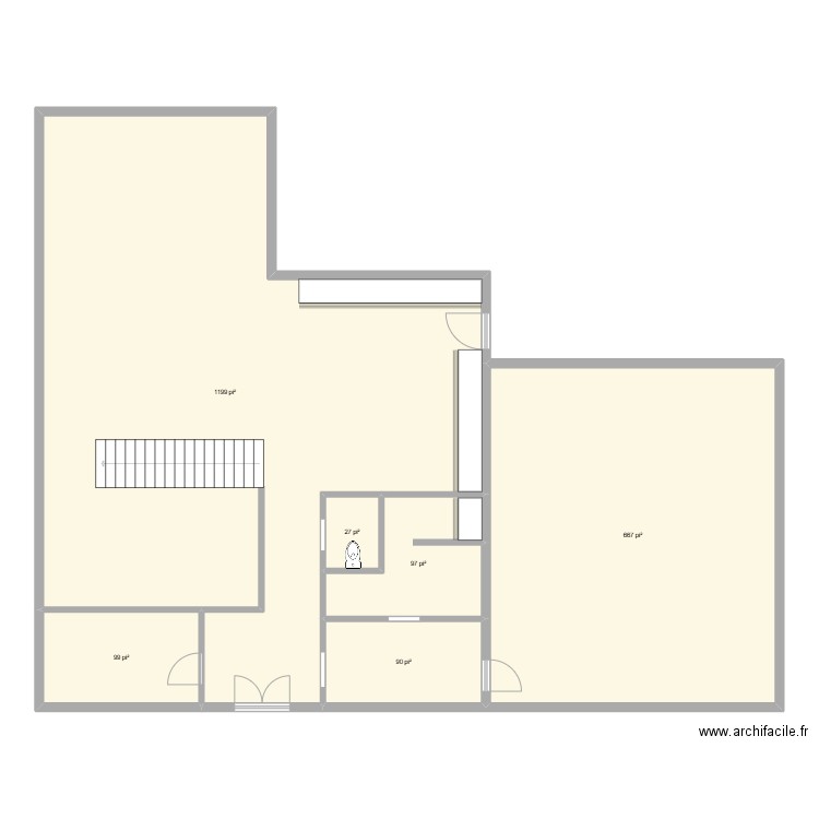 Projet godard. Plan de 6 pièces et 202 m2