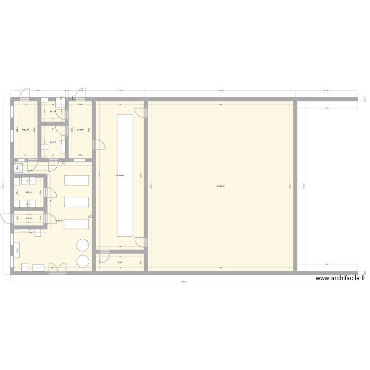 chevrerie. Plan de 10 pièces et 307 m2