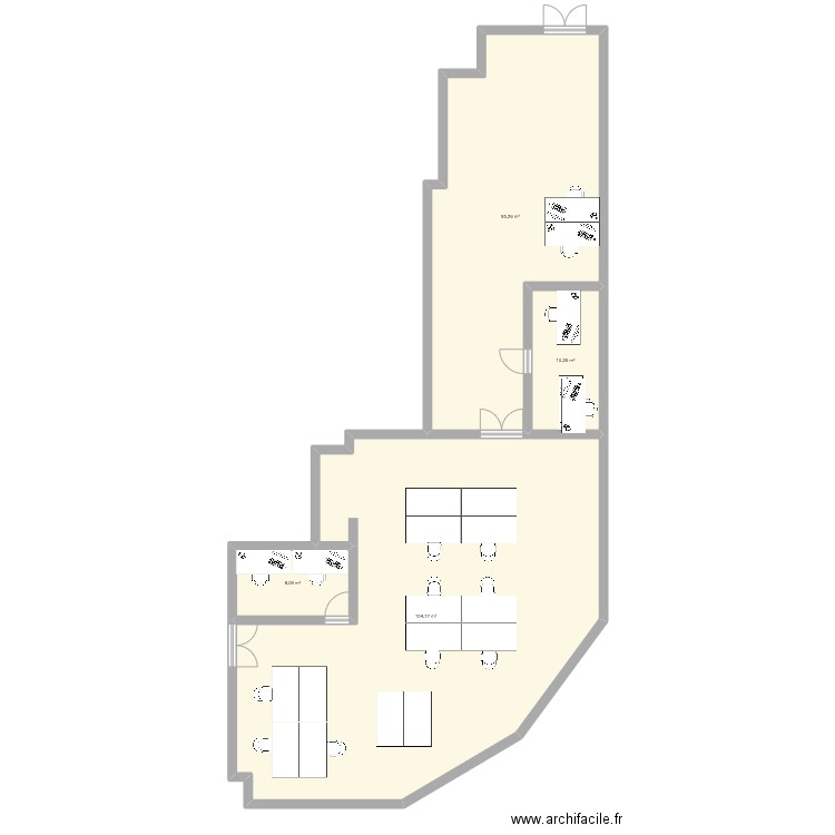 plan2. Plan de 4 pièces et 178 m2