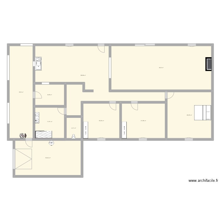 maison. Plan de 10 pièces et 279 m2