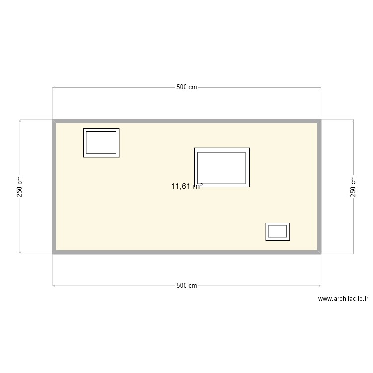 Panneau toit. Plan de 1 pièce et 12 m2