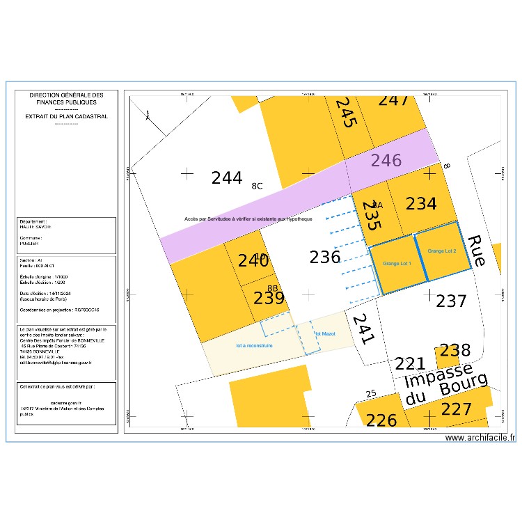 lot division amphion village. Plan de 0 pièce et 0 m2