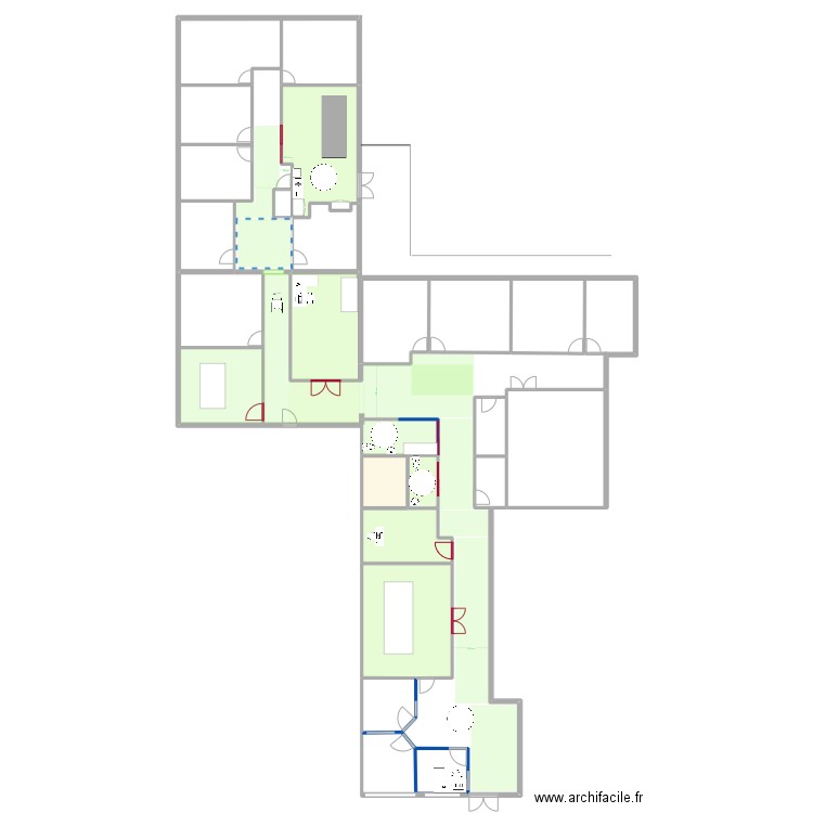 plan local 2. Plan de 13 pièces et 246 m2