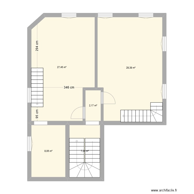 BOEN 2EME ETAGE. Plan de 15 pièces et 148 m2