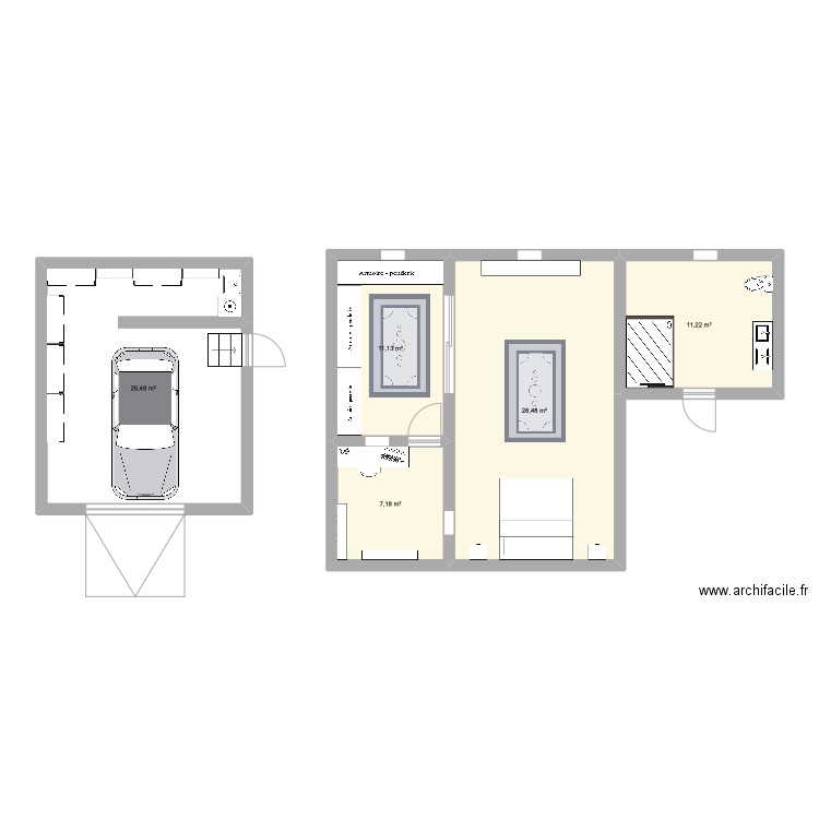 maison 2024. Plan de 5 pièces et 84 m2