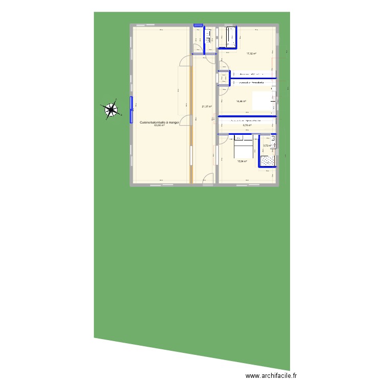 Castelginest 9. Plan de 11 pièces et 151 m2