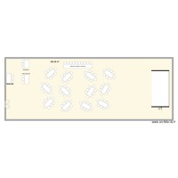 Plan mariage avec tables rectangle