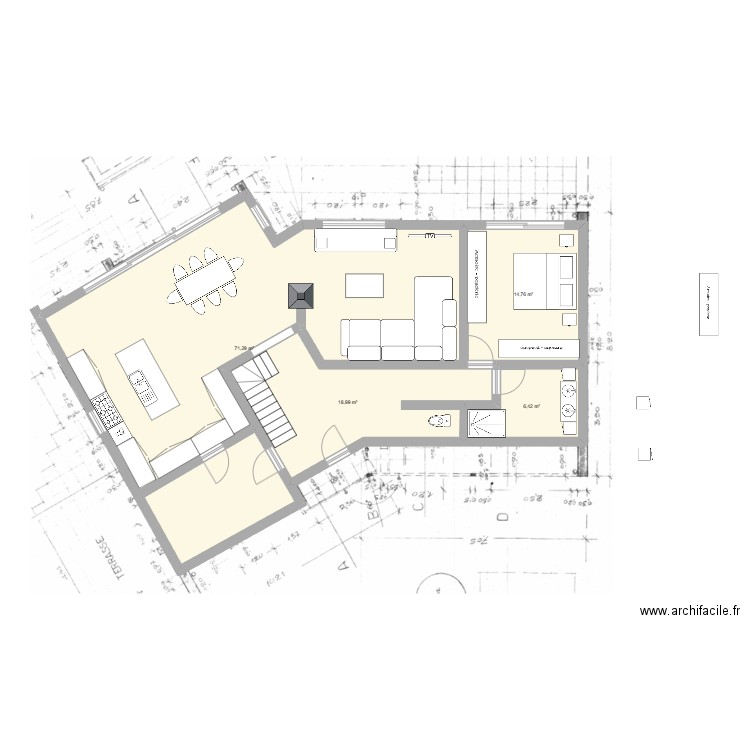 cam&Lou bis. Plan de 4 pièces et 111 m2