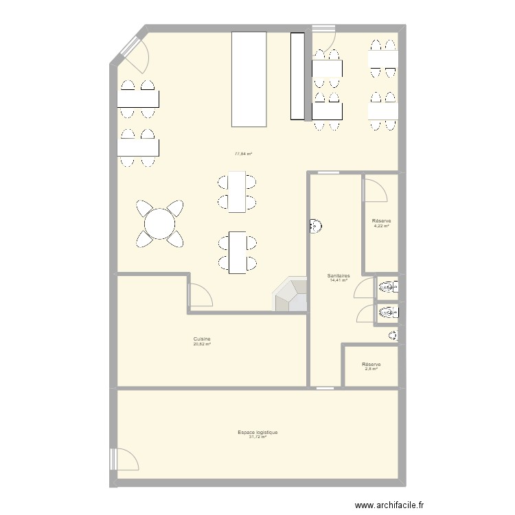 L'Harmonia. Plan de 8 pièces et 153 m2