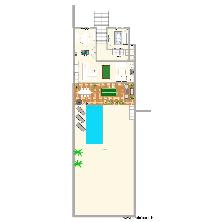 Angélique. Plan de 7 pièces et 353 m2