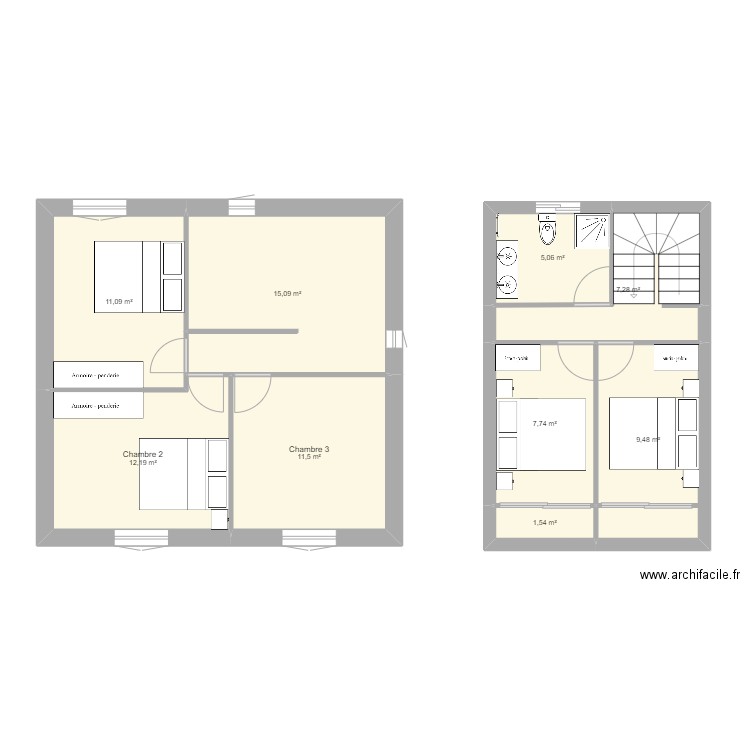 salakta. Plan de 9 pièces et 81 m2