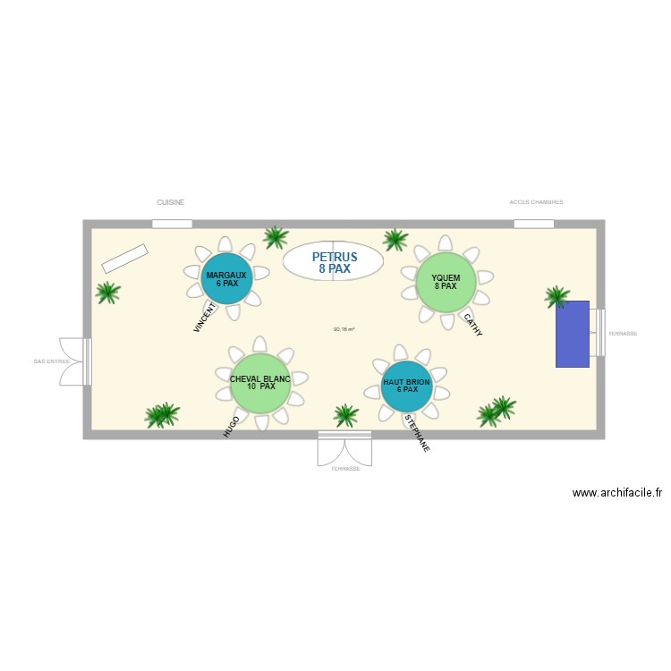 Chateau de Sanse. Plan de 1 pièce et 90 m2