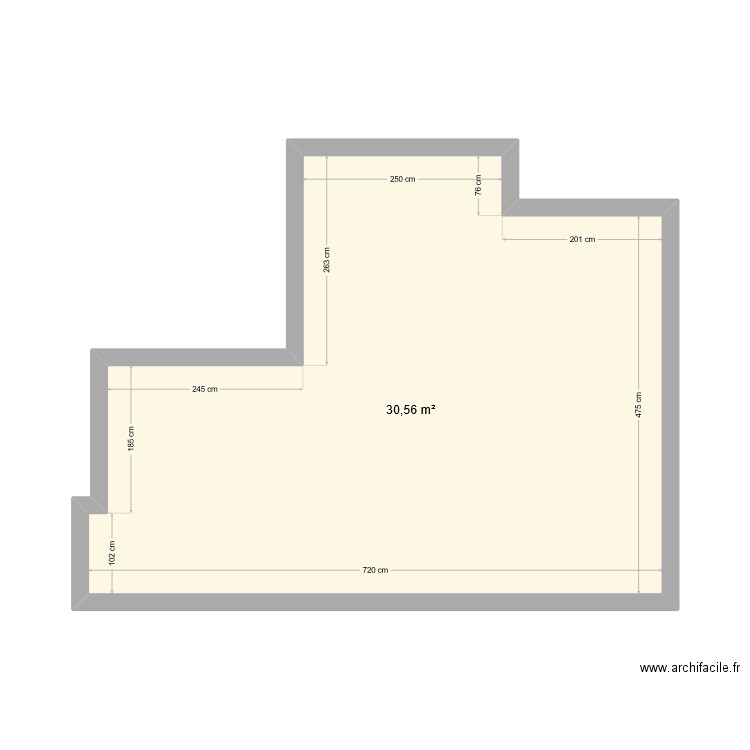 projet foyer jeune. Plan de 1 pièce et 31 m2