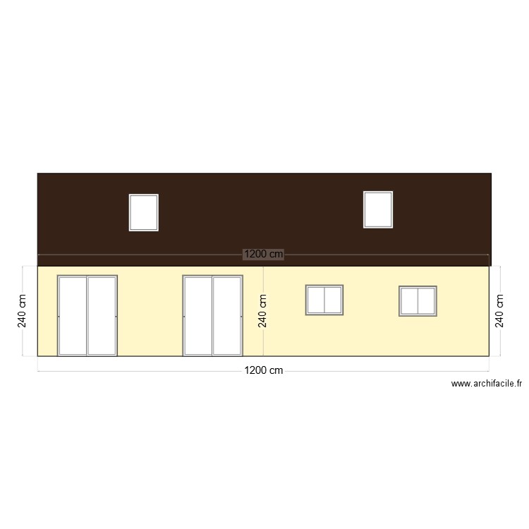 facade. Plan de 0 pièce et 0 m2