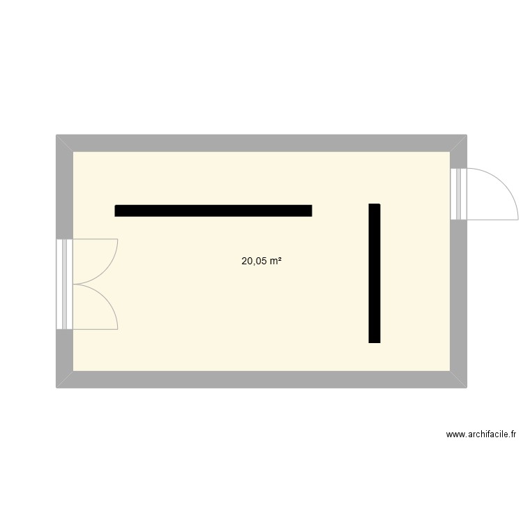 boulangerie kayser. Plan de 1 pièce et 20 m2