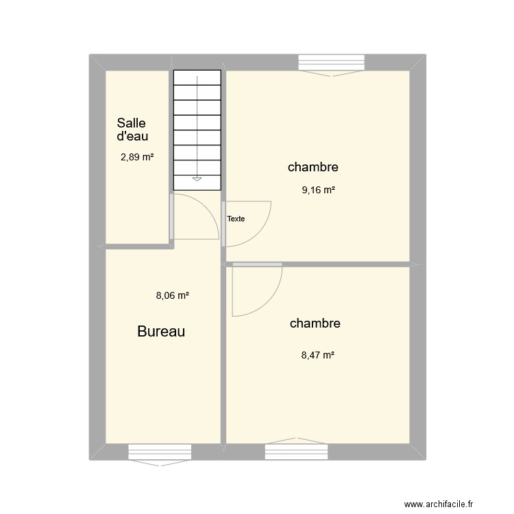 Busnel Loîc Etage. Plan de 4 pièces et 29 m2