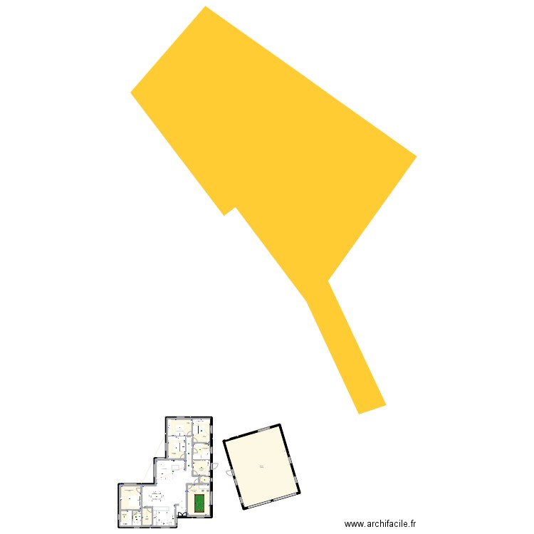 Maison Lucas avec garage. Plan de 12 pièces et 225 m2