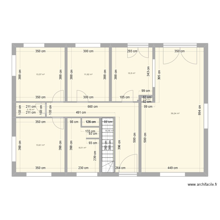 maison NEUVILLE. Plan de 10 pièces et 114 m2