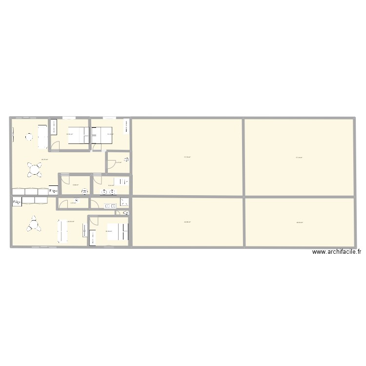 appartement type. Plan de 13 pièces et 397 m2