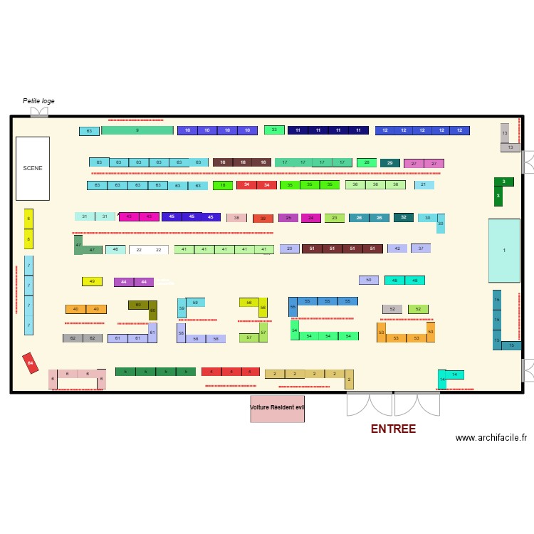 v2 plan fc. Plan de 1 pièce et 1115 m2