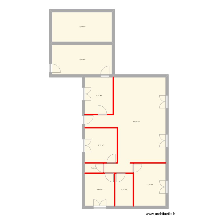 VILLA VIDAUBAN CEDRIC. Plan de 9 pièces et 121 m2